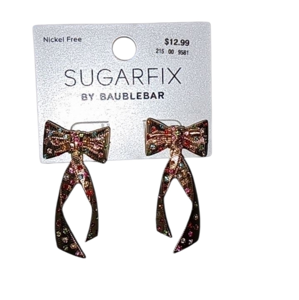 Sugarfix by Baublebar gold bow earrings discontinued